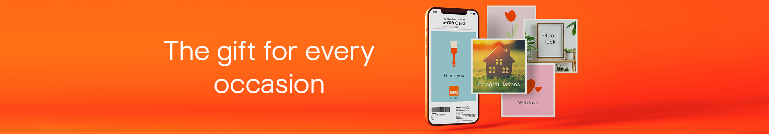 Shop B&Q e-Gift cards