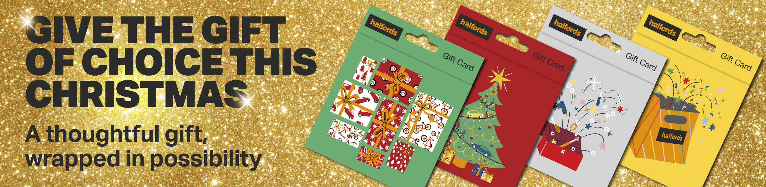 Halfords Digital Gift Card - Send the Perfect Gift Digitally Banner Image